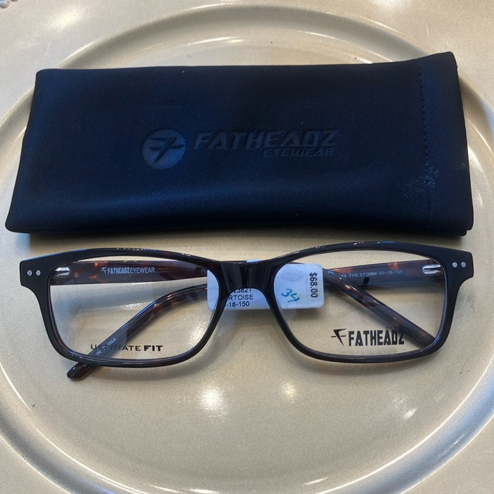 FATHEADZ THE STORM RX TORTOISE WIDE FRAMES 60-18-150 EYEWEAR EYEGLASSES